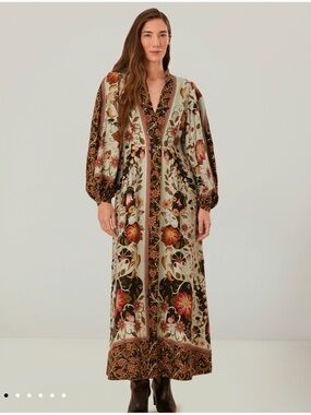 Blue Flowing Beauty Maxi Dress